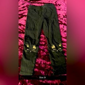 Toddler girls black cat pants